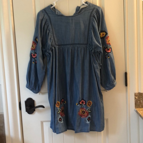 sachin and babi light blue dress ZIMMERMANN Aster embroidered denim midi dress